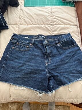 American Eagle Outfitters Dark Indigo Cutoff Denim Shorts